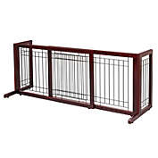 Vingli Freestanding Pet Gate Wooden Dog Gates Indoor Fence Adjustable from 40&quot;-71&quot;
