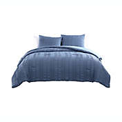 The Nesting Company Elm 3 Piece Comforter Set - King - Blue