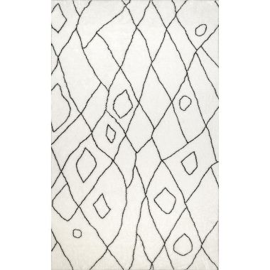 nuLOOM Sammie Abstract Boho Machine Washable Shag Area Rug. View a larger version of this product image.