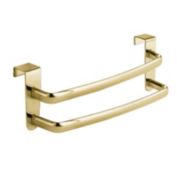 mDesign Metal Kitchen Over Cabinet Double Towel Bar Rack