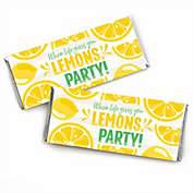 Big Dot of Happiness So Fresh - Lemon - Candy Bar Wrapper Citrus Lemonade Party Favors - Set of 24