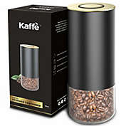 Glass Storage Coffee Container by Kaffe - BPA Free Stainless Steel Canister with Airtight Lid (16oz)