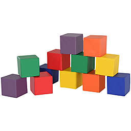 Soozier 12 Piece Soft Play Blocks Soft Foam Toy Building and Stacking Blocks Compliant Learning Toys for Toddler Baby Kids Preschool
