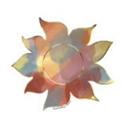 Neverending Stickers - Blue Red Gold Summer Solstice Flaming Sun - Vinyl Sticker Or Magnet - 3x3.25in