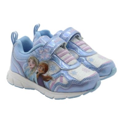 Disney Frozen Anna & Elsa Blue Girl's Lighted Athletic Sneaker (Toddler/Little Kid)
