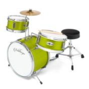 Ashthorpe 3-Piece Complete Junior Drum Set - Beginner Kit with 14" Bass, Adjustable Throne, Cymbal, Pedal & Drumsticks
