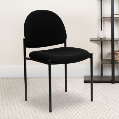 Heavy Duty Black Plastic Stack Office Side Chair Waiting room Chair 
