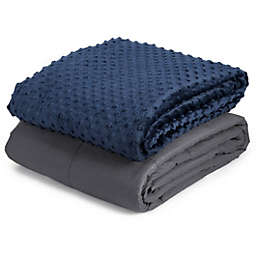 Slickblue 15 lbs Weighted Blanket with Removable Soft Crystal Cover