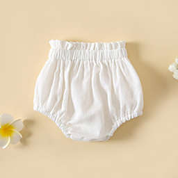 Laurenza's Baby Girls White Gauze Diaper Cover Bloomers