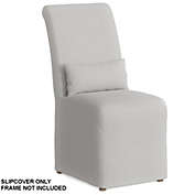 Sunset Trading Newport Slipcover Only for Dining Chair   Stain Resistant Performance Fabric   White
