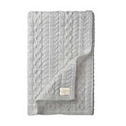 Hope & Henry Baby Cable Knit Blanket (Gray Heather, One Size)