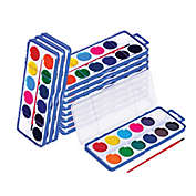 Neliblu Watercolor Paint Set For Kids - Bulk Set Of 12 - Washable Paints In 12 Colors -