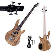 Stock Preferred IB Basswood 24 Frets Electric Bass Guitar in Natural Color