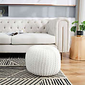 Cheer Collection 18" Round Ottoman Pouf