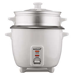 Brentwood 5 Cup Rice Cooker/Non-Stick with Steamer in White