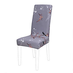 Unique Bargains Spandex Stretch Short Dining Chair Cover Slipcover, Bird Pattern