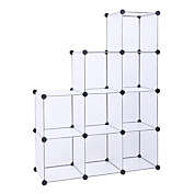 Infinity Merch 9-Cube Closet Organizer Storage Shelves in White