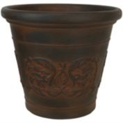 Sunnydaze Arabella Outdoor Flower Pot Planter  - Rust - 16-Inch