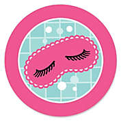 Big Dot of Happiness Spa Day - Girls Makeup Party Circle Sticker Labels - 24 Count