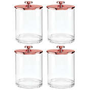 mDesign Round Acrylic Apothecary Canister Jars - 4 Pack