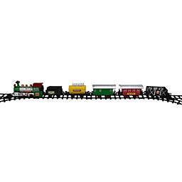 Northlight 18-Piece Black and Green Battery Operated Animated Classic Model Train Set