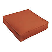 Outdoor Living and Style 22.50" Rust Orange Square Sunbrella Indoor and Outdoor Single Deep Seating Cushion