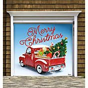 Showdown Displays 7&#39; x 8&#39; Green and Red "Merry Christmas" Outdoor Car Garage Door Banner