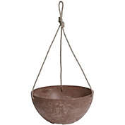 Novelty Artstone Hanging Bowl Planter/Flower Pot, Rust, 12&reg;