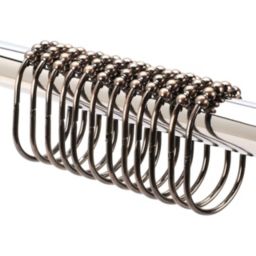 2 LB Depot Wide Shower Curtain Rings/Hooks Set