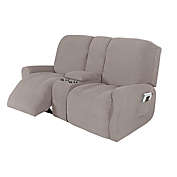 Stock Preferred 2-Seater Stretch Couch Slipcover Furniture Seat Cover in Tan