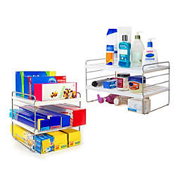Grand Fusion Expandable Storage Shelf for Kitchen Cabinets, Pantry or Closet Space - 2pk