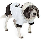 Pet Life Aspen Winter-White Fashion Pet Parka Coat