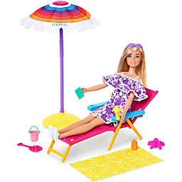 Barbie Loves The Ocean Beach-Themed Playset, with Lounge Chair, Umbrella & Accessories