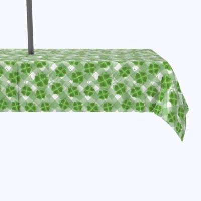 BB&B Autumn Scroll Fern Green Damask Fabric Tablecloth Table Cloth 60x84 Ob