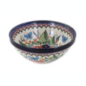 Blue Rose Polish Pottery 849 Zaklady Small Serving Bowl