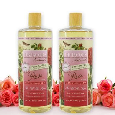 Dr Jacobs Naturals 32 Oz. 2 Pack Pure Castile Liquid Soap - ROSE - 2 PACK. View a larger version of this product image.