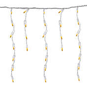 Northlight 100 Count Opaque Gold Mini Icicle Christmas Lights - 3.5 ft White Wire