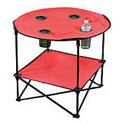 Etna Round Folding Table - 28" Portable Picnic Beach Table W/Carry Bag
