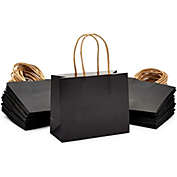Sparkle and Bash Mini Gift Bags with Handles, Black Gift Bag Set (6 x 5 x 2.5 in, 50 Pack)