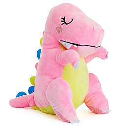 Blue Panda Small Pink Plush Dinosaur Stuffed Animal Toy for Gifts, 10 In Dinosaur Stuffed Animal