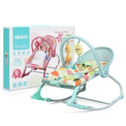 Gymax Adjustable Infant Rocker Bouncer Baby Rocking Chair Toddler w/ Awning Green