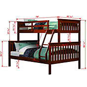 Donco Trading  Twin/Full Mission Bunk Bed