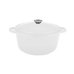 BergHOFF Neo 5 Qt Cast Iron Oval Covered Dutch Oven White