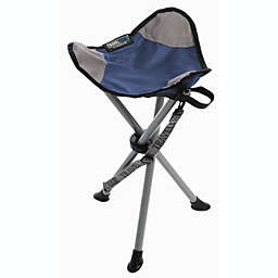 Travel Chair Powder Coated Steel Slacker Tripod Stool -Blue