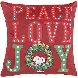 Peanuts Pillows Lt Up Peace Love Joy 18