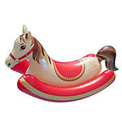 Swimline 86&quot; Brown and Red Hobby Horse Rocker Inflatable Swimming Pool Ride-On Float