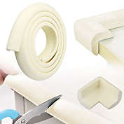 EeeKit 2-Pack Extra Thick Baby Proofing Edge Guard Foam Protector, Beige