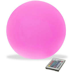 Modern Home LED Glowing Sphere w/Infrared Remote Control - Indoor/Outdoor Floating Light Ball (8 inch)