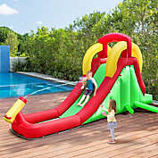 Costway Inflatable Moonwalk Water Slide Bounce House Bouncer Kids Jumper Climbing New