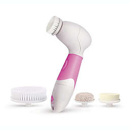 Pursonic Pursonic Advanced Facial and Body Cleansing Brush for Removing Makeup & Exfoliating Dead Skin - Includes 4 Multifunction Brush Heads  Facial, Body, Pumice Stone and Sponge (pink)